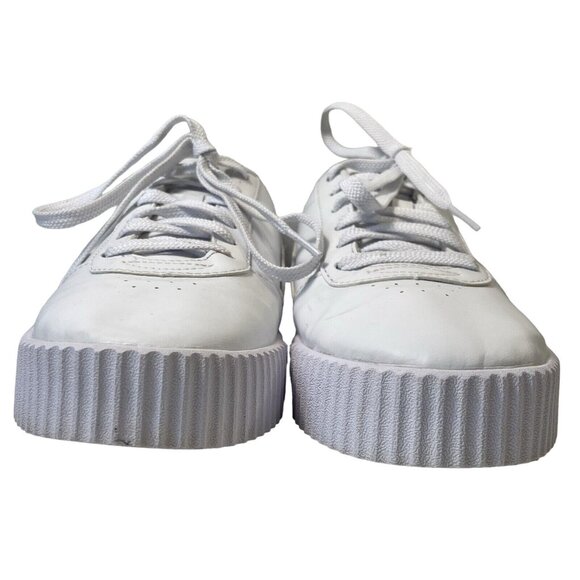 Puma Carina White Casual Sneakers Shoes Low Top Minimalist 374106-01 Womens 8.5 - Picture 4 of 9